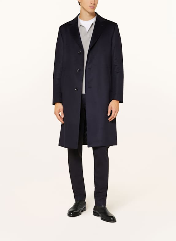 DRESSLER Kašmírový kabát RAIKO TMAVĚ MODRÁ