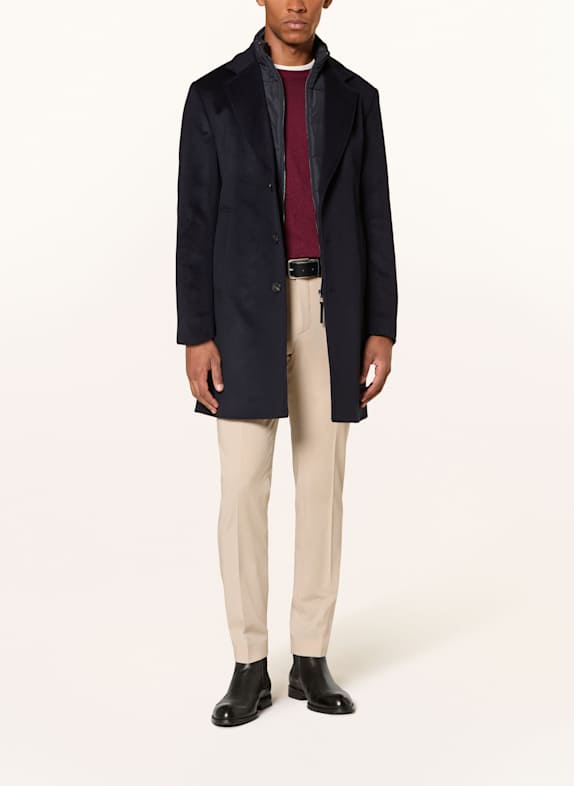 JOOP! Wollmantel MORRIS mit herausnehmbarer Blende DUNKELBLAU