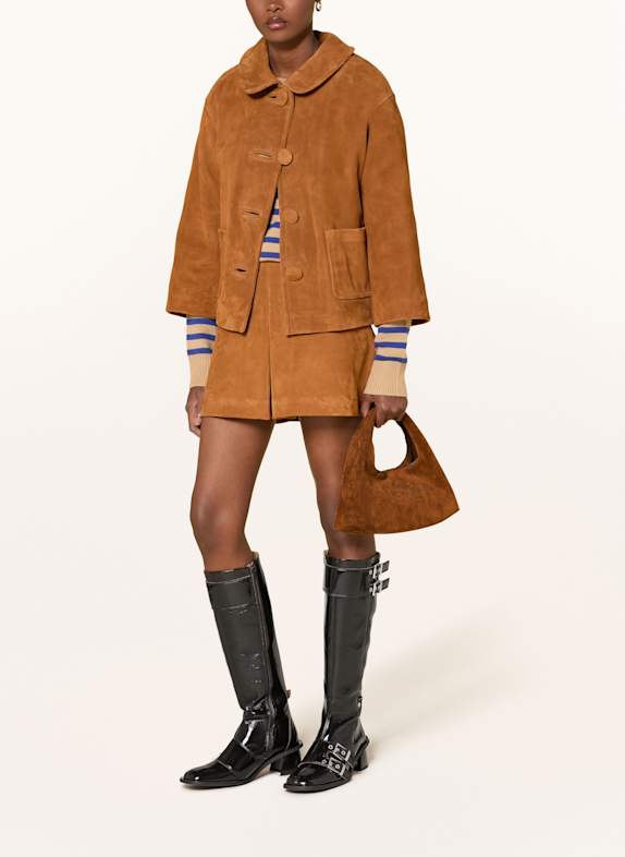 MARC JACOBS Sac à main THE MINI SACK BAG avec poche intérieure COGNAC