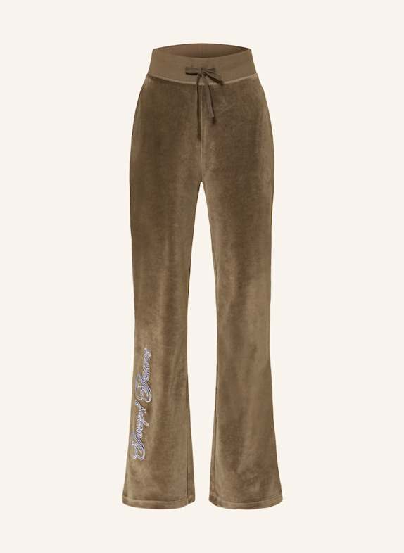 JOOP! JEANS TRIXA velour trousers KHAKI