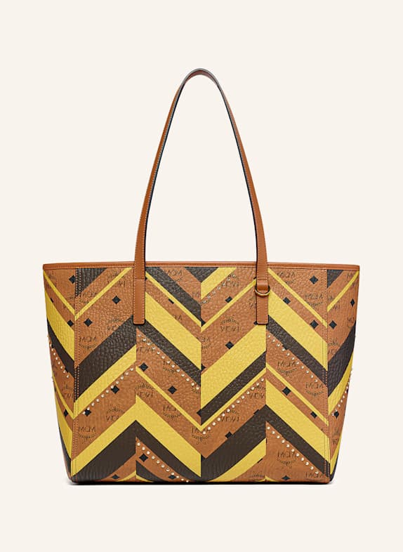 MCM Shopper TONI MEDIUM COGNAC/ YELLOW/ BLACK