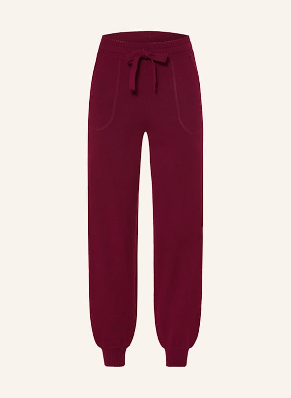 ERES STAR pajama pants with cashmere DARK RED