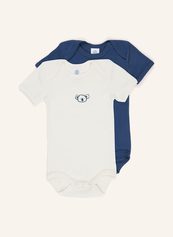 Sanetta 2er-Pack Bodies WEISS / BLAU