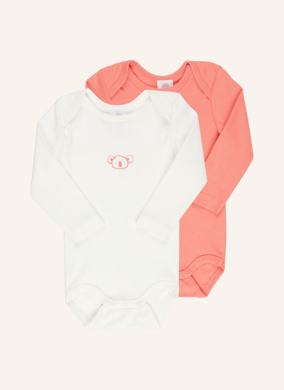 Sanetta 2er-Pack Bodies WEISS / HELLROT