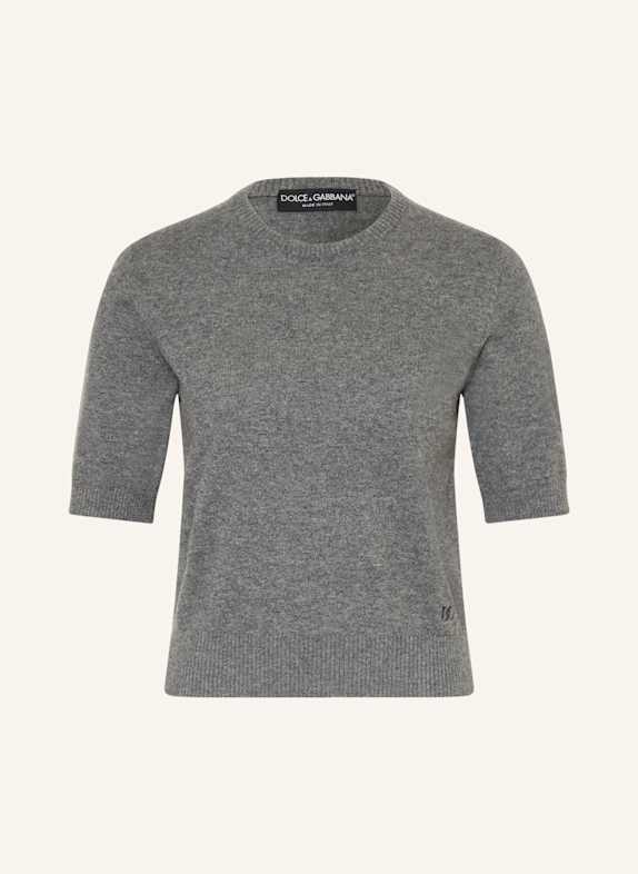 DOLCE & GABBANA Strickshirt aus Cashmere GRAU