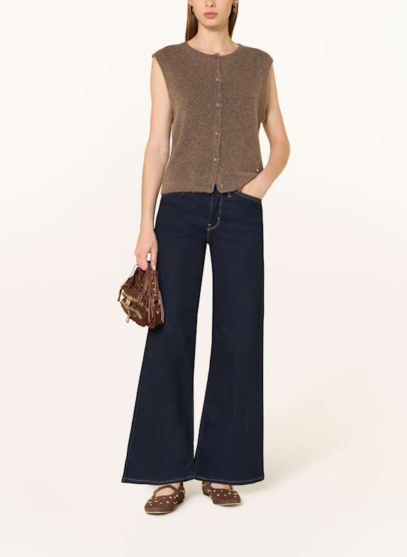 MOS MOSH Strickweste MMALMINE THORA mit Alpaka TAUPE