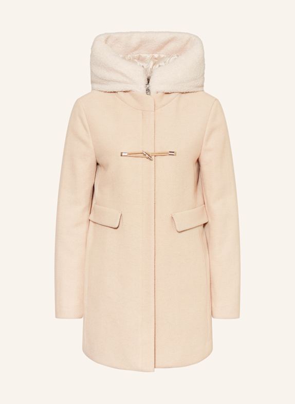 MILESTONE Dufflecoat MSANASTASIA mit abnehmbarer Kapuze im Materialmix CREME