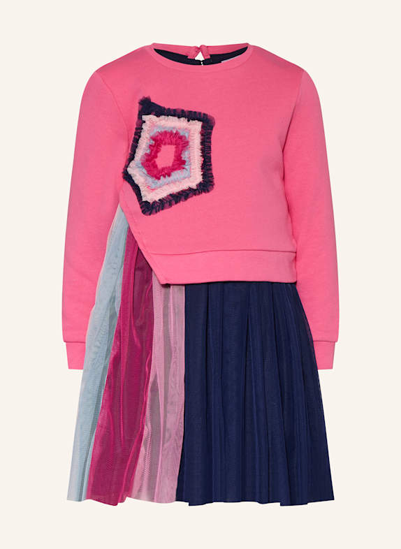 DANAMADE Set: Kleid und Sweatshirt BLAU / PINK