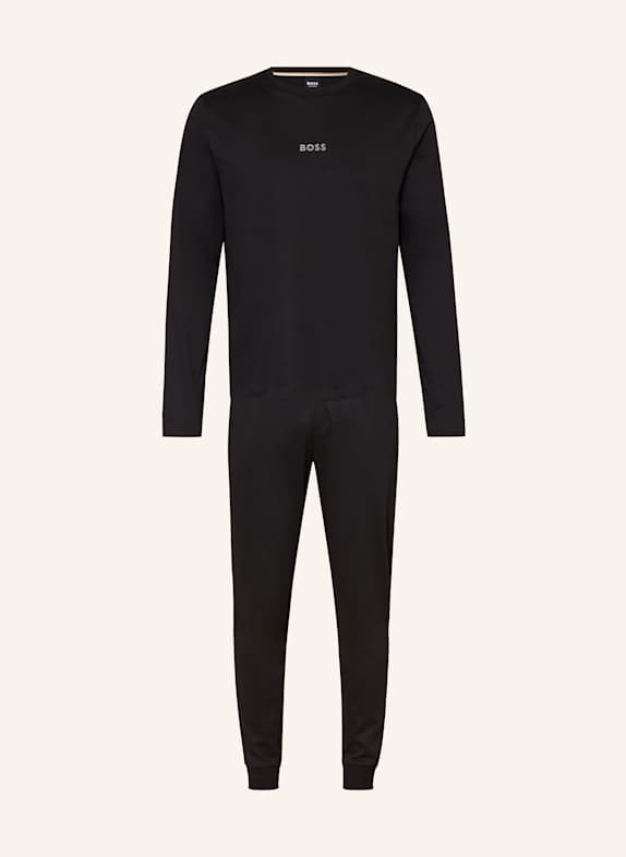 BOSS Schlafanzug XMAS SCHWARZ