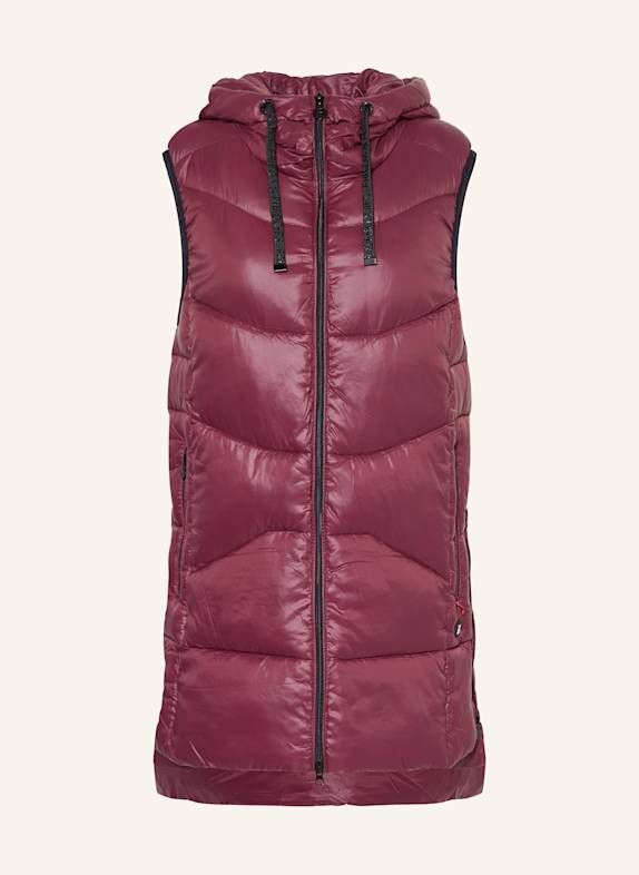 FRIEDA & FREDDIES Kamizelka pikowana LITTLE TWISTER CIEMNOCZERWONY