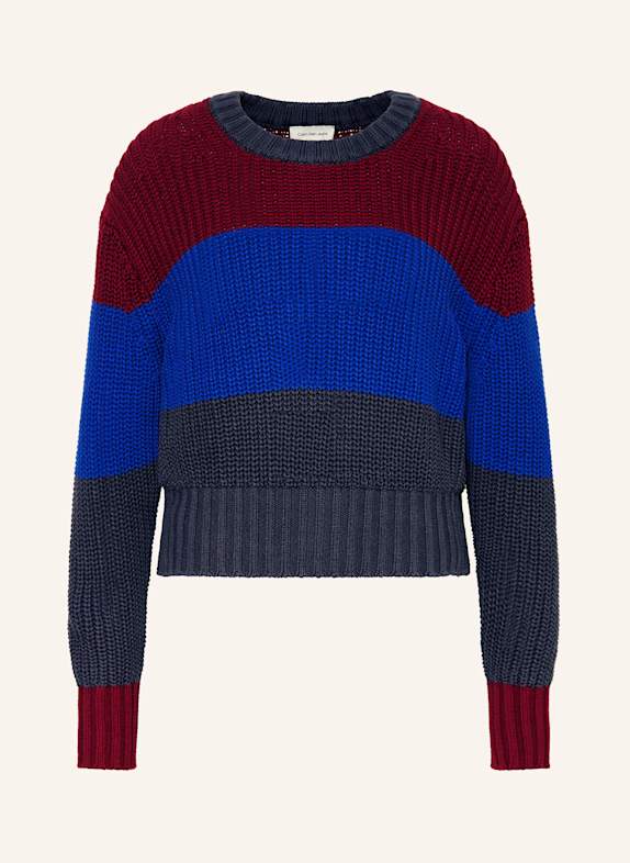 Calvin Klein Jeans Pullover DUNKELROT / DUNKELBLAU / BLAU