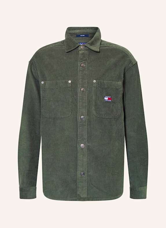 TOMMY JEANS Cord-Overshirt DUNKELGRÜN
