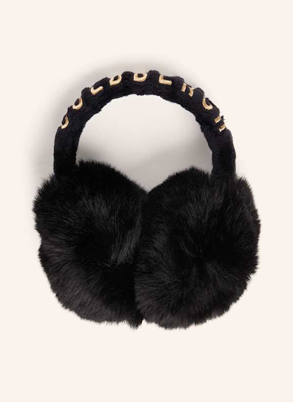 GOLDBERGH FLUFFY faux fur ear warmers BLACK