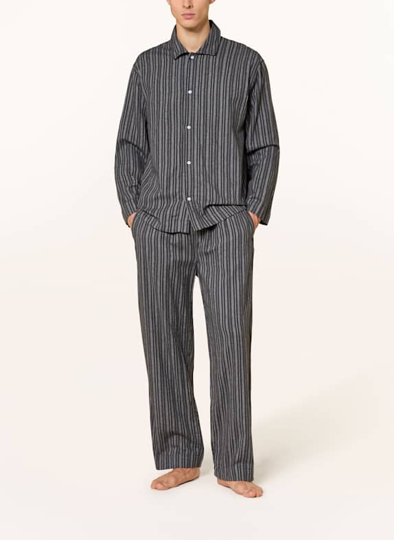 Calvin Klein Slaapshirt FLANNEL SLEEP van flanel DONKERGRIJS / LICHTGRIJS