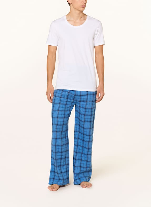 TOMMY HILFIGER Schlafhose aus Flanell BLAU / SCHWARZ