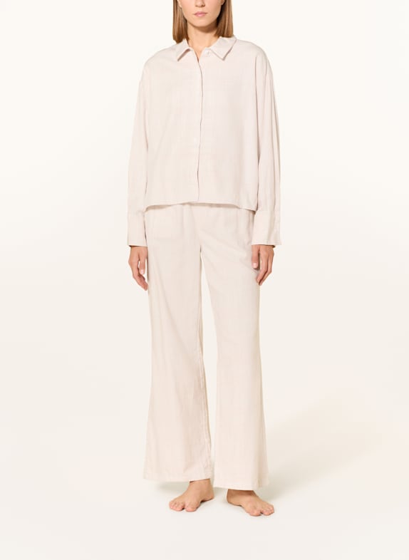 Calvin Klein Slaapshirt FLANNEL SLEEP van flanel BEIGE