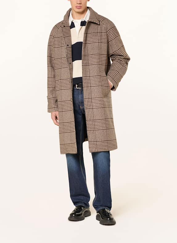 TOMMY HILFIGER Wollmantel CAMEL / DUNKELBRAUN