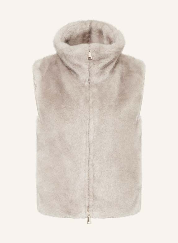 White Label Weste mit Kunstfell GRAU