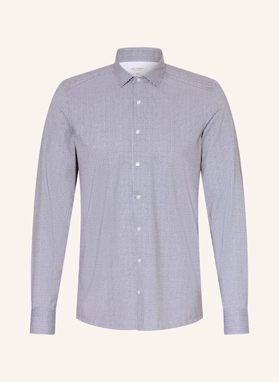 OLYMP Jerseyhemd Level Five body fit DUNKELBLAU / WEISS