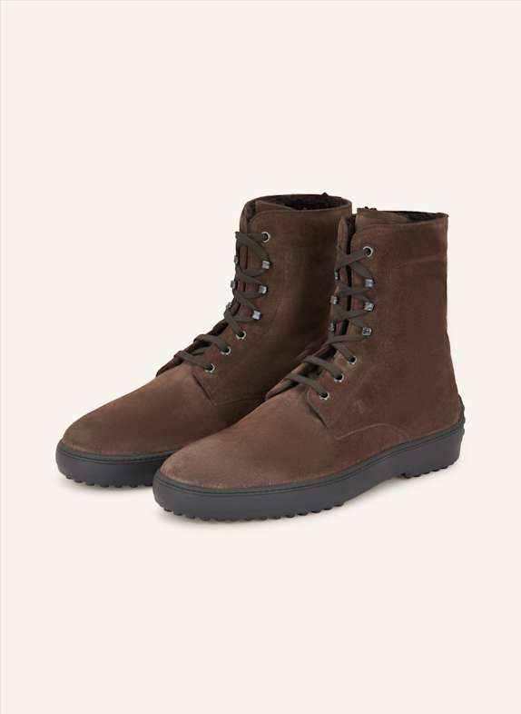 TOD'S Lace-up boots DARK BROWN