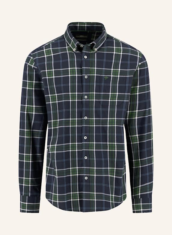FYNCH-HATTON Hemd Regular Fit DUNKELBLAU / DUNKELGRÜN / WEISS
