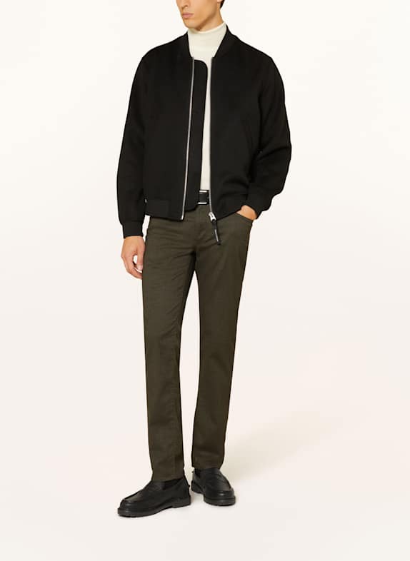 BRAX Byxor CADIZ Straight Fit OLIVGRÖN