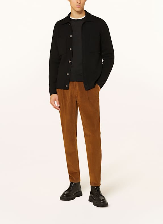 BRAX Pantaloni din velur TINO Relaxed Tapered Fit MARO