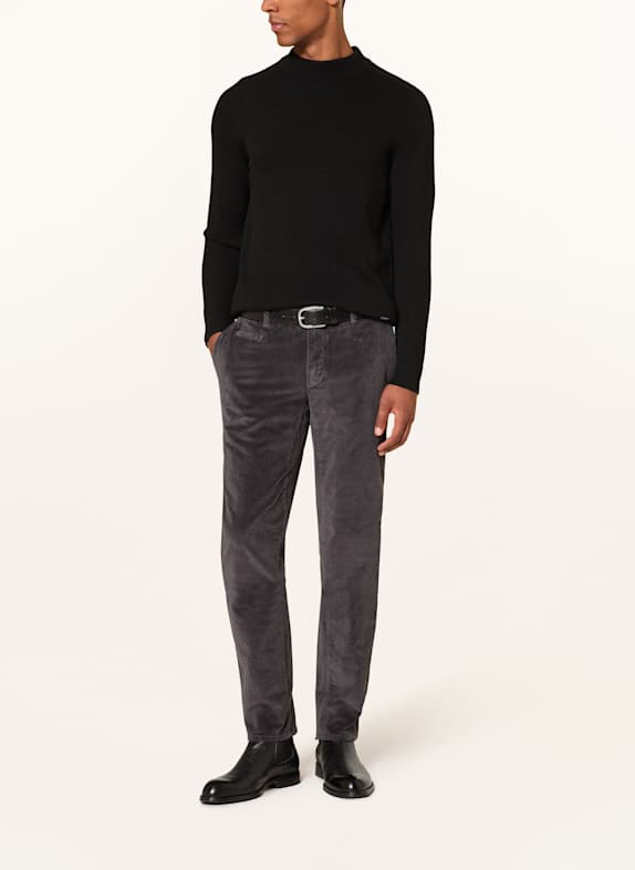 BRAX Pantaloni din velur FABIO DX Modern Fit GRI ÎNCHIS
