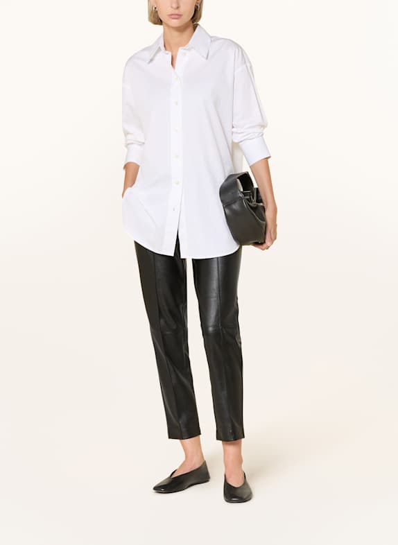 s.Oliver BLACK LABEL Broek in leerlook ZWART