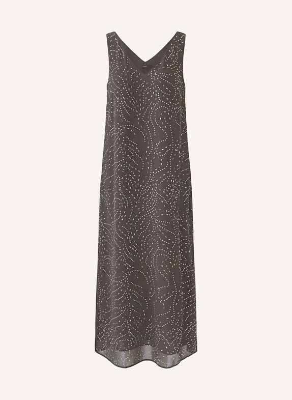 oui Kleid mit Schmucksteinen BRAUN