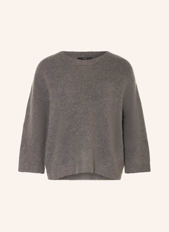 oui Pullover mit 3/4-Arm DUNKELGRAU
