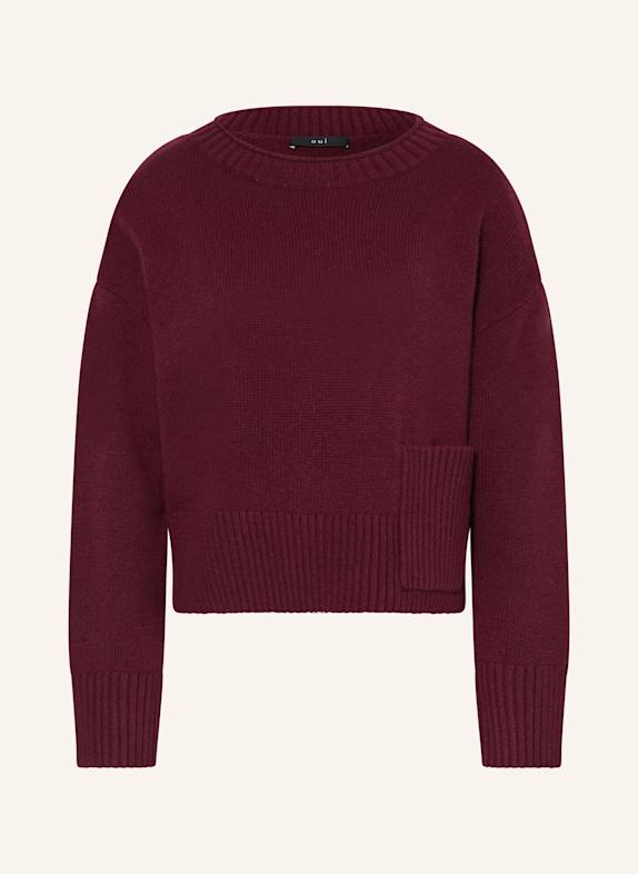 oui Pullover DUNKELROT