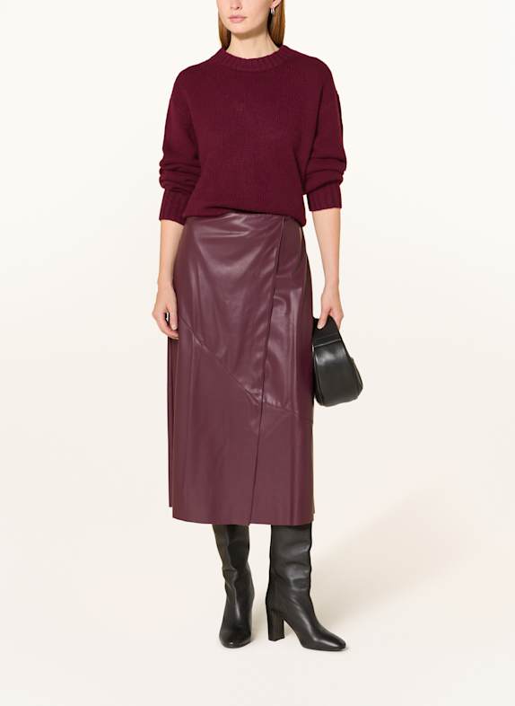 oui Wickelrock in Lederoptik DUNKELROT