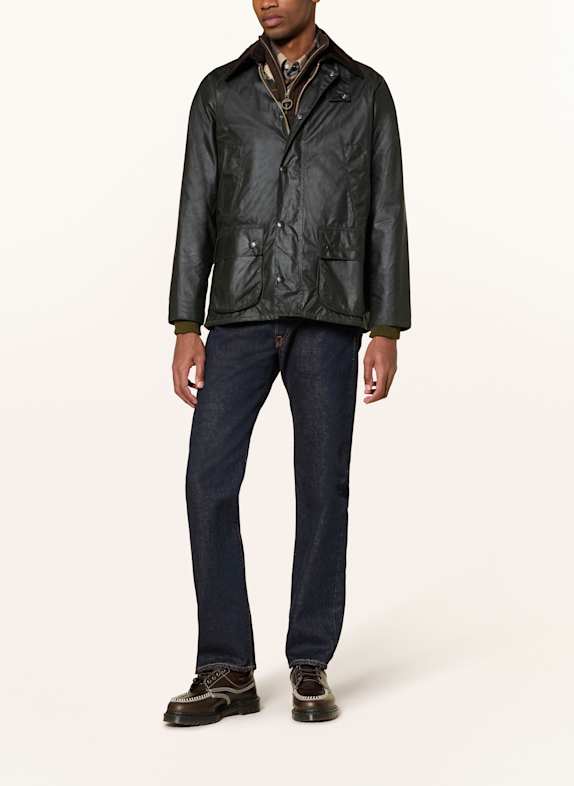 Barbour Kurtka polowa BEDALE WAX CIEMNOZIELONY