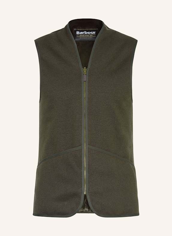 Barbour Kamizelka WARM PILE CIEMNOZIELONY