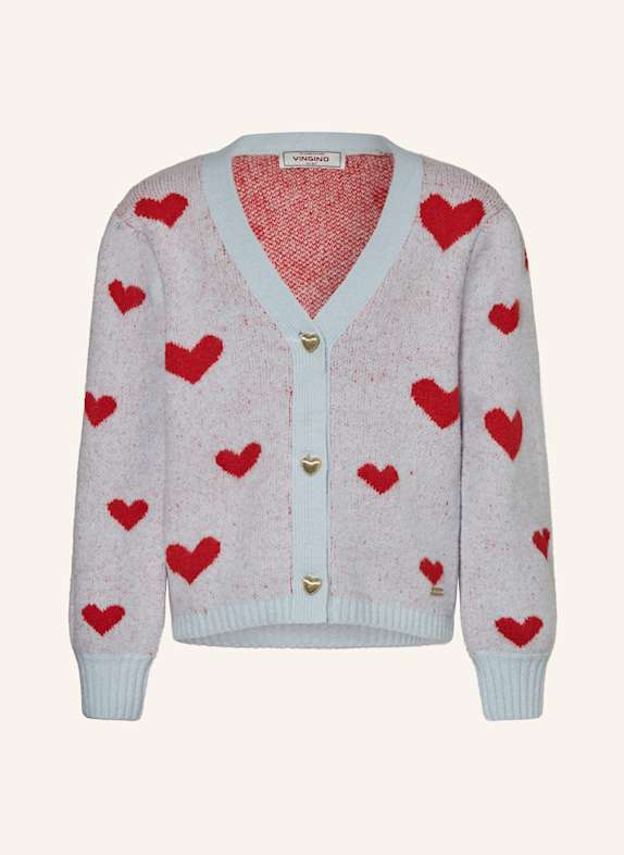 VINGINO Strickjacke MANON HELLBLAU / ROT