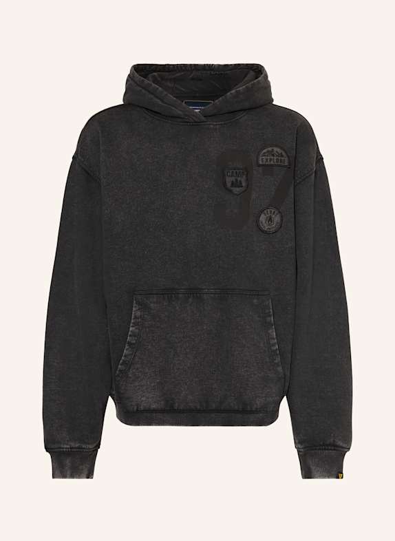 VINGINO Mikina s kapucí NICOLAI TMAVĚ ŠEDÁ / ČERNÁ