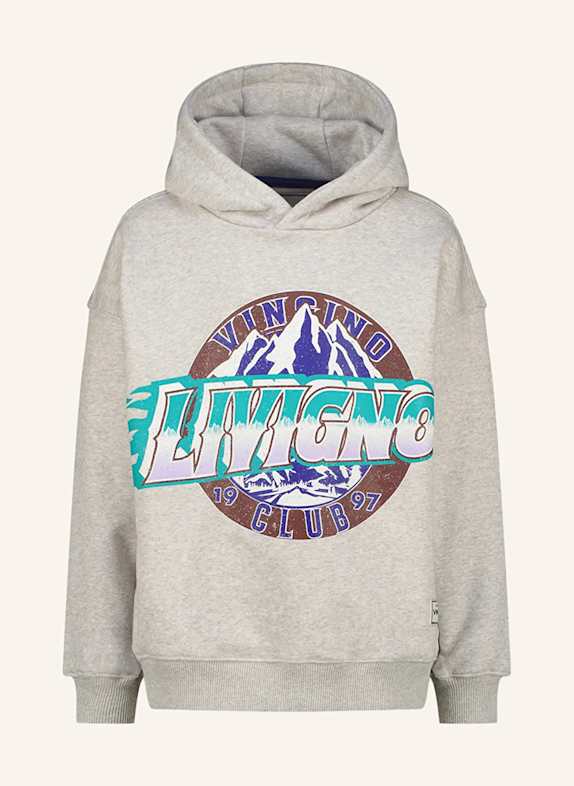 VINGINO Hoodie NOLDI HELLGRAU / TÜRKIS