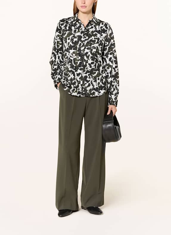 DESOTO Overhemdblouse LIZZY DONKERGROEN / ECRU