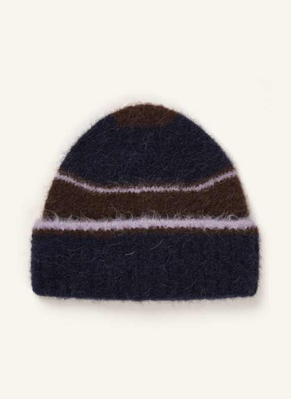 SAMSØE  SAMSØE SAJEANNE hat with alpaca DARK BLUE / DARK BROWN / LIGHT PURPLE