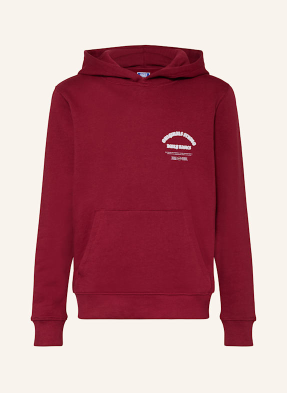 JACK&JONES Hoodie DUNKELROT