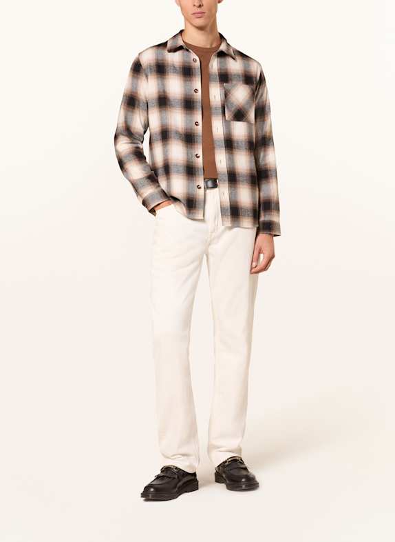 MOS MOSH Gallery Overshirt MMGDAVID BEIGE / GRIJS / MARRON FONCÉ