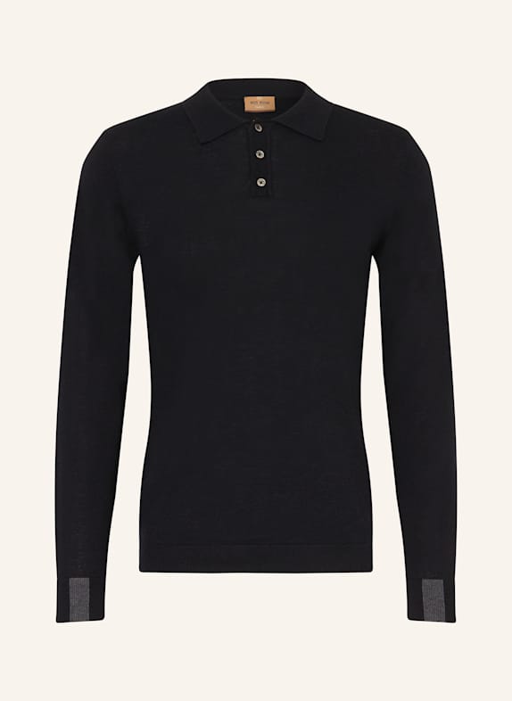 MOS MOSH Gallery Strick-Poloshirt MMGADAM SCHWARZ