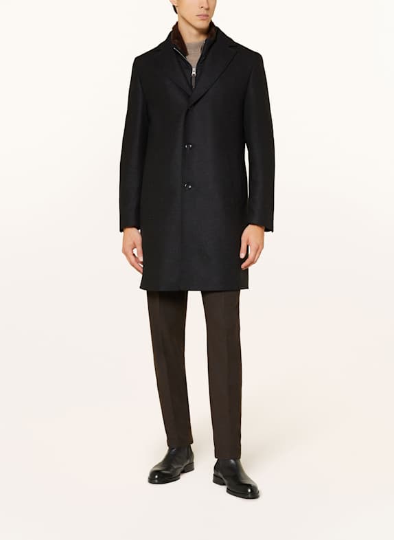 DRESSLER Kabát TMAVĚ ŠEDÁ