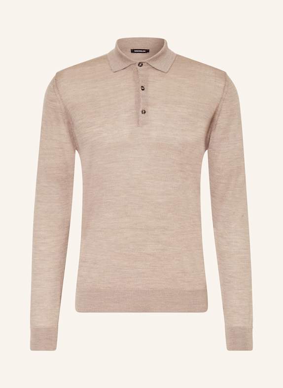 DRESSLER Koszulka polo z dzianiny BEŻOWY