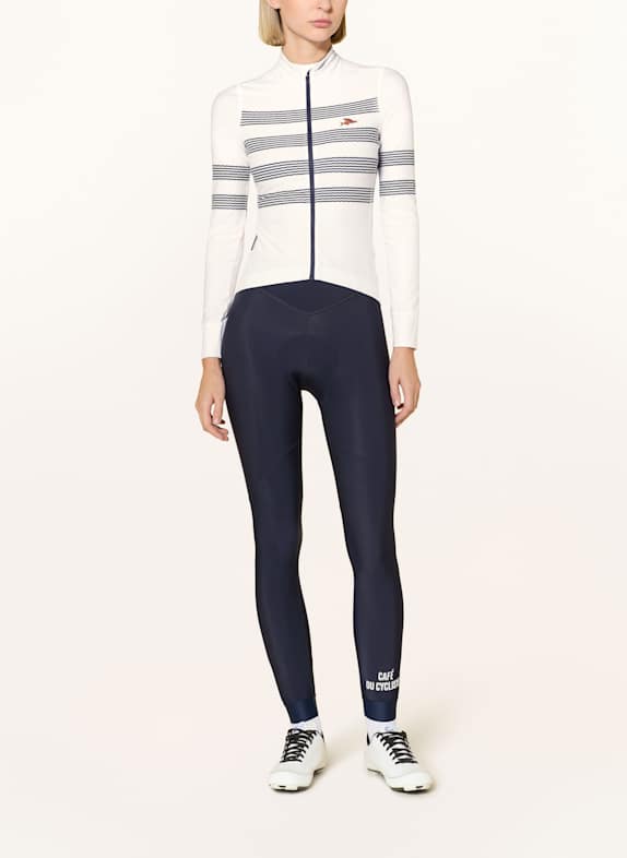 CAFÉ DU CYCLISTE Fietsjersey CHARLIE WIT / DONKERBLAUW