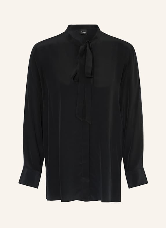 BOSS Schluppenbluse BRYON aus Seide SCHWARZ