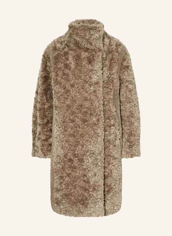BOSS Teddyfell-Mantel CITEDDY BRAUN