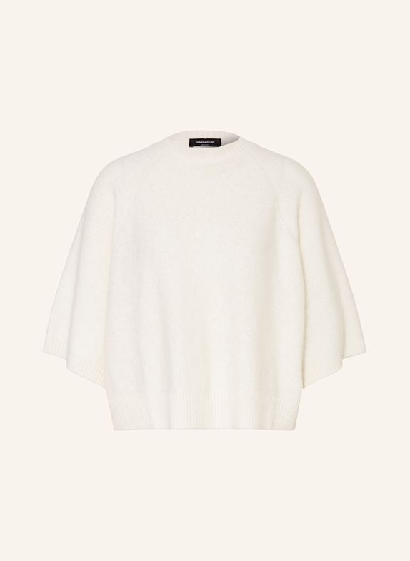 FABIANA FILIPPI Pullover mit 3/4-Arm und Pailletten CREME
