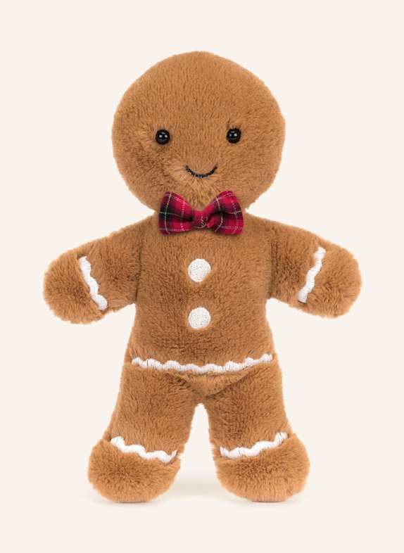 Jellycat Peluche JOLLY GINGERBREAD FRED MARRON/ ROUGE